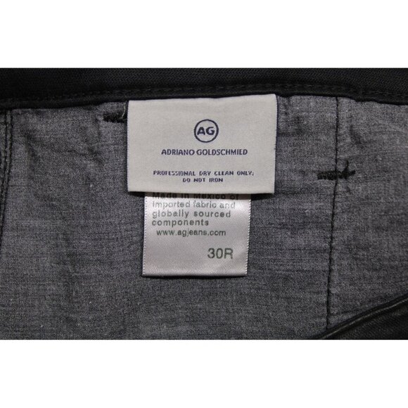 AG Adriano Goldschmied The Caden Tailored Trouser Coated Faux Leather Black 30R - Picture 9 of 12